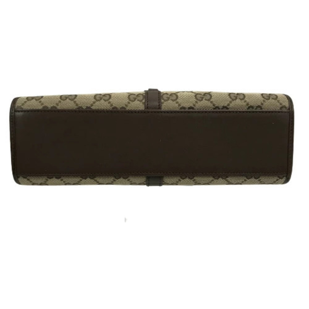 Gucci Handbag Jackie GG Canvas Shoulder Bag Tote Clutch Beige Brown - Picture 6 of 10